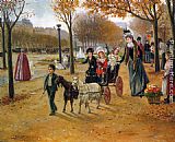 La promenade au Champs Elysees by Joaquin Pallares Y Allustante